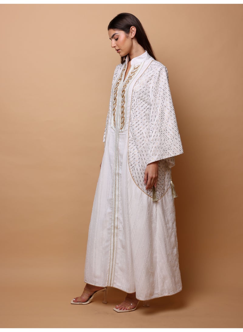 Ikkxa Samra Jalabiya IK1091 White - Image 3